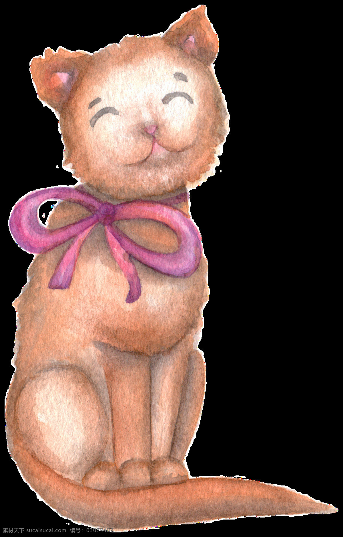 彩绘 卡通 猫 图案 元素 彩色装饰 动物 卡通猫 童话元素 童话装饰 透明素材 装饰物
