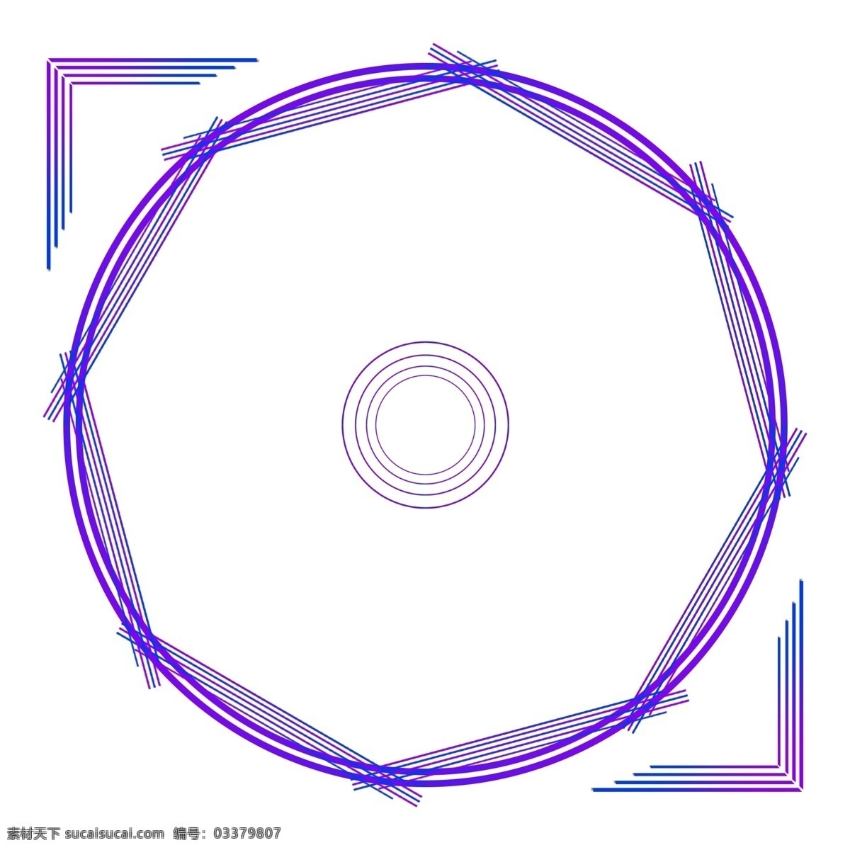 科技 边框 蓝色 紫色 渐变 几何 元素 分 图 层 圆形 八角形 对角 对焦 分图层