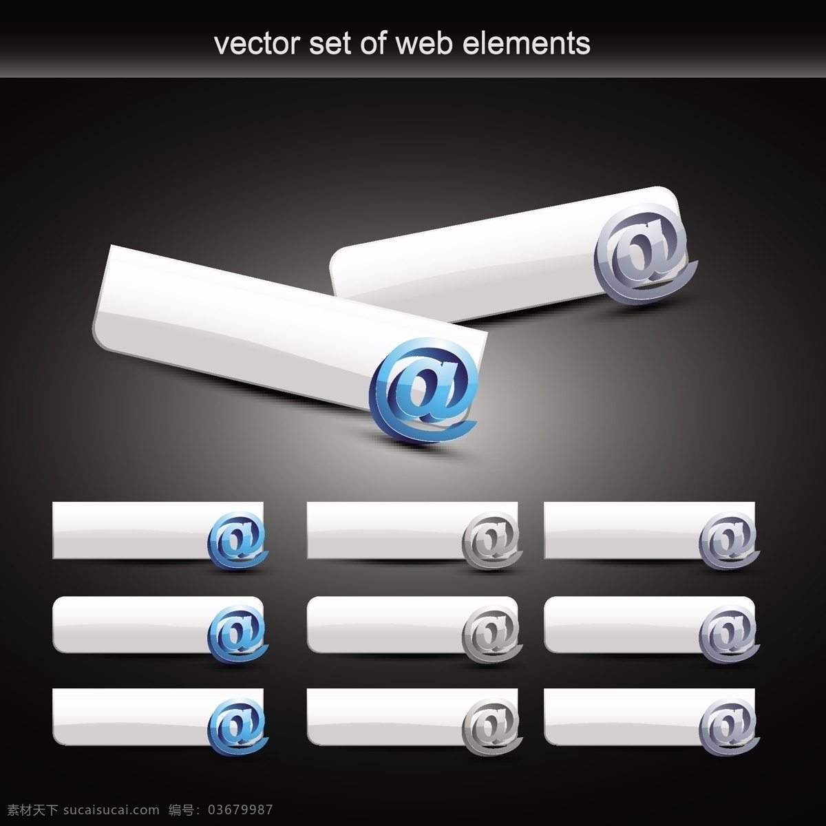 web 项目 电子邮件 按钮 菜单 图标 蓝色 颜色 黑色 网络 互联网 标志 形状 现代 白色 符号 元素 站点 闪亮 对象 设置 推