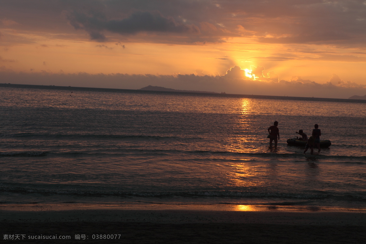 夕阳 大海 剪影 旅游 日落 山水风景 夕阳红 自然景观 psd源文件