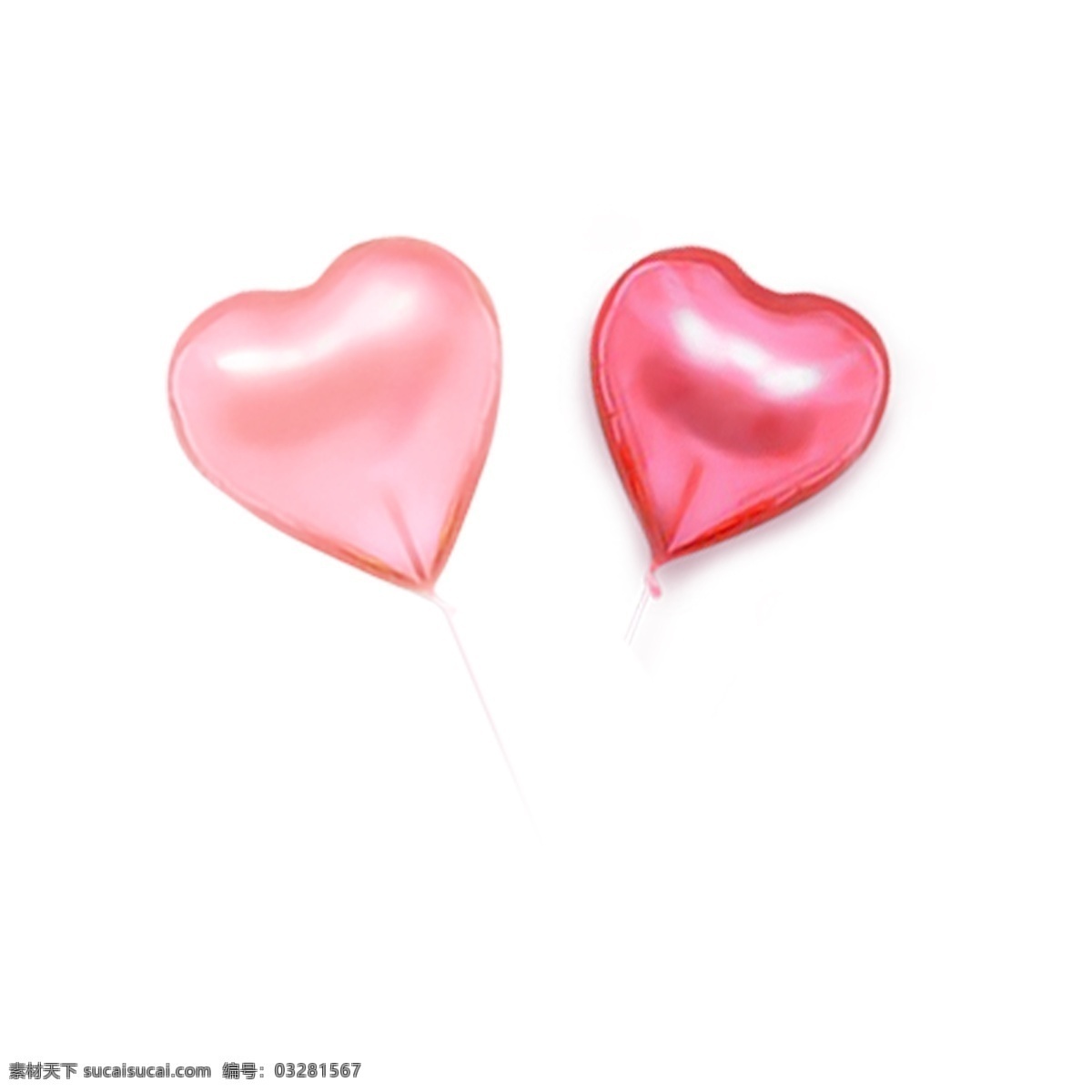 两 只 粉红色 气球 元素 粉红 装饰