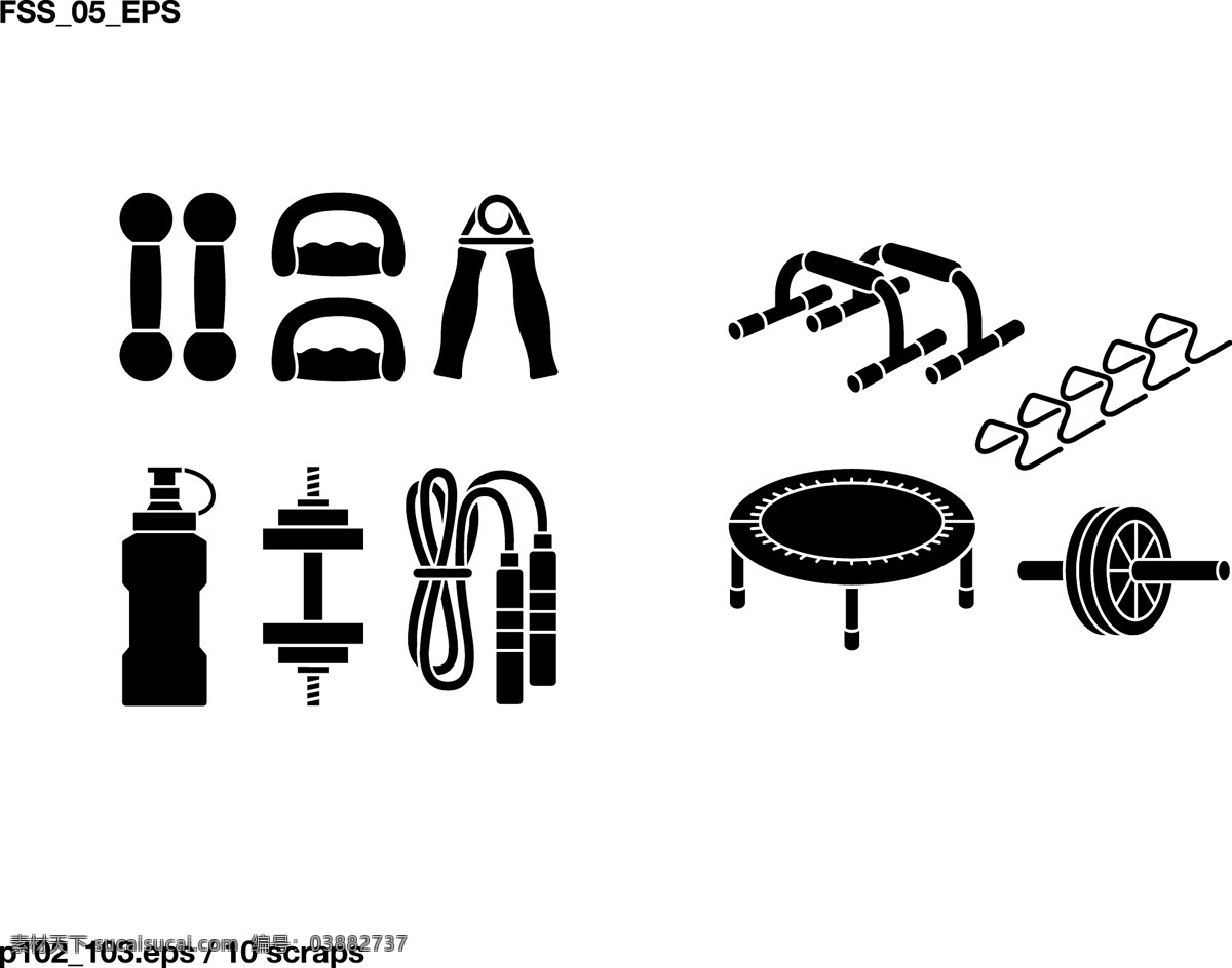矢量 剪影 体育器材 设备 各种 元素 51 拳击 障碍 护目镜 玩 矢量图 其他矢量图