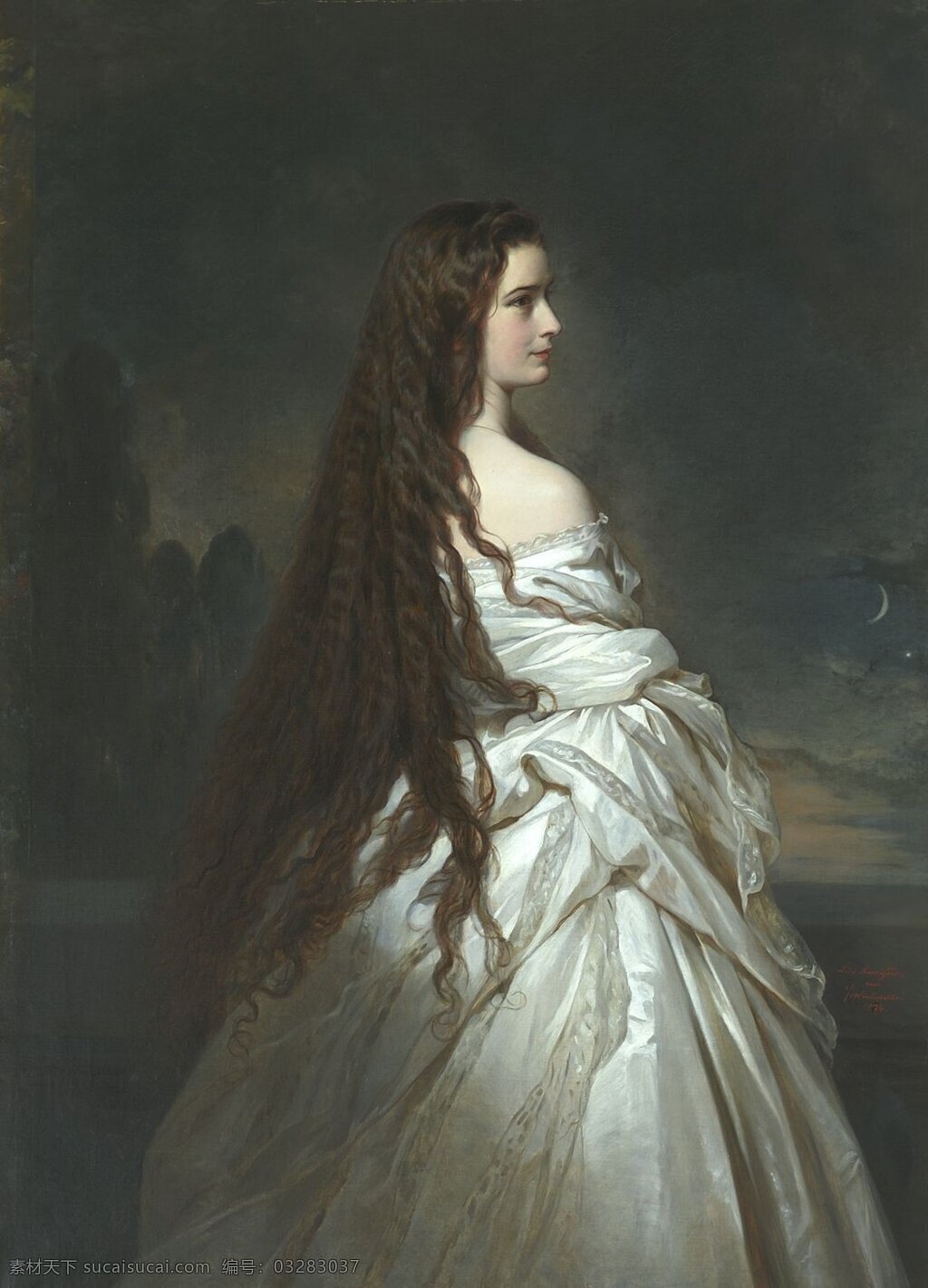 茜茜公主 伊丽莎白皇后 19世纪油画 绘画书法 文化艺术