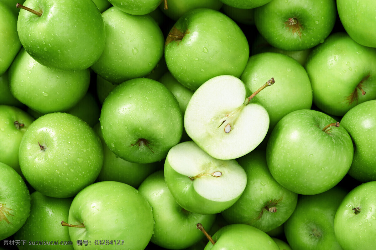 新鲜苹果背景 青苹果 苹果背景 新鲜苹果 水果摄影 新鲜果实 水果蔬菜 餐饮美食 绿色