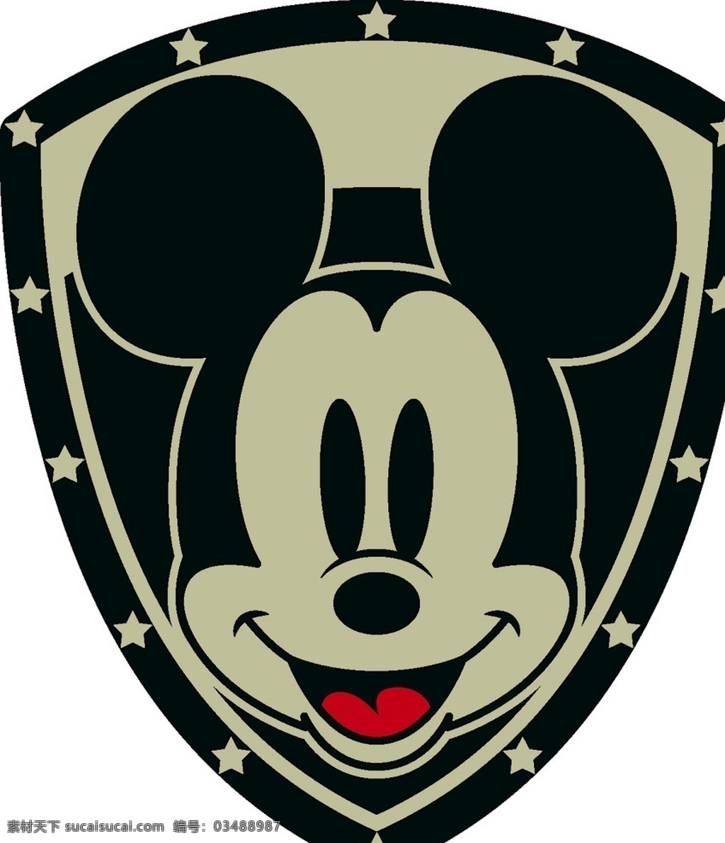盾形米奇头 坐着的米奇 字母 mickey 迪士尼 动画 卡通 米老鼠 米奇 高飞 mouse 伸手米奇 服装设计