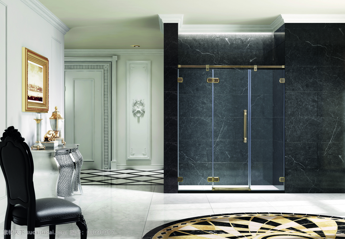朗斯卫浴 朗斯 卫浴 淋浴房 效果图 高清 室内设计 环境设计