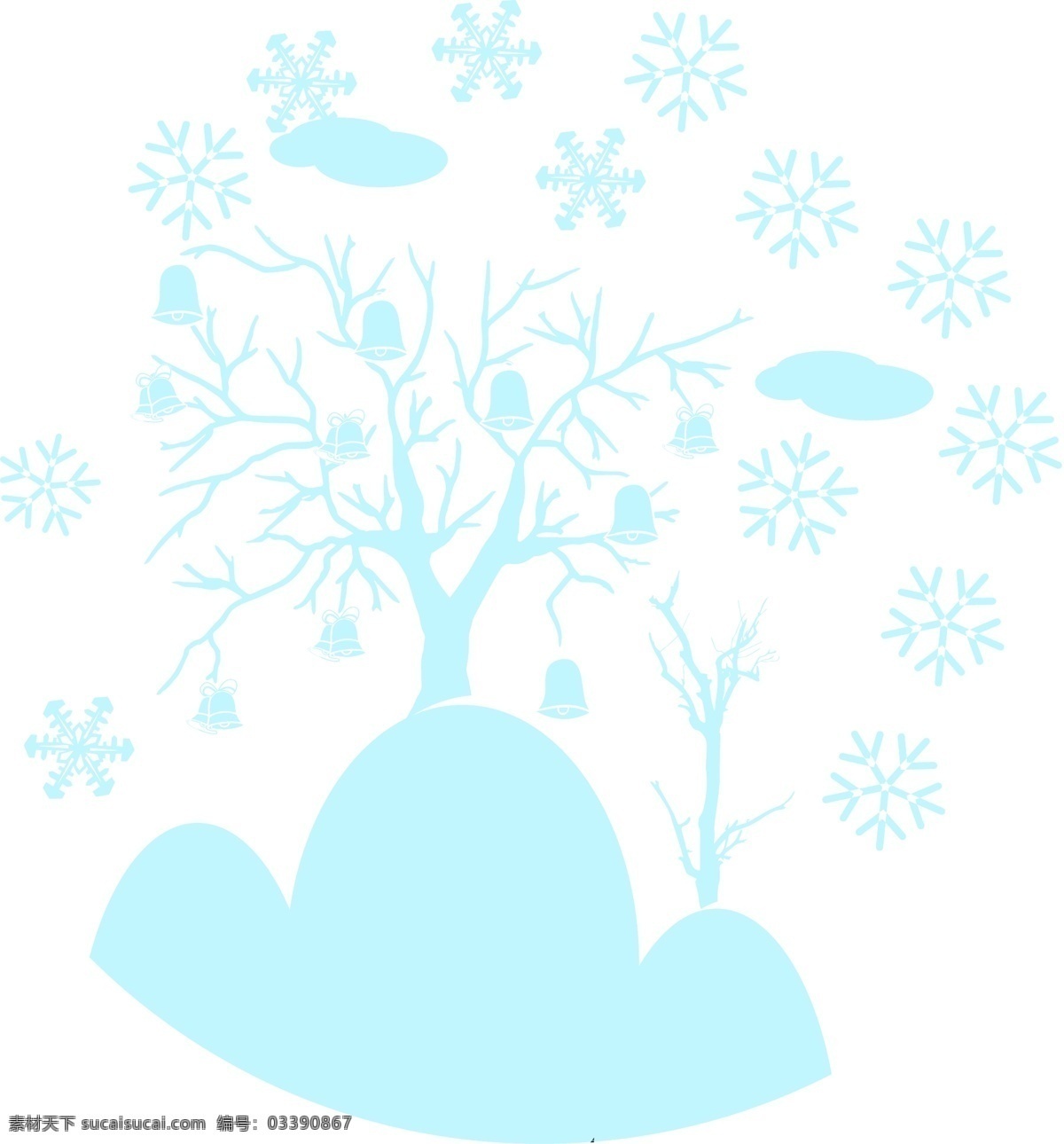 圣诞 主题 树木 风景 图 雪景 雪花