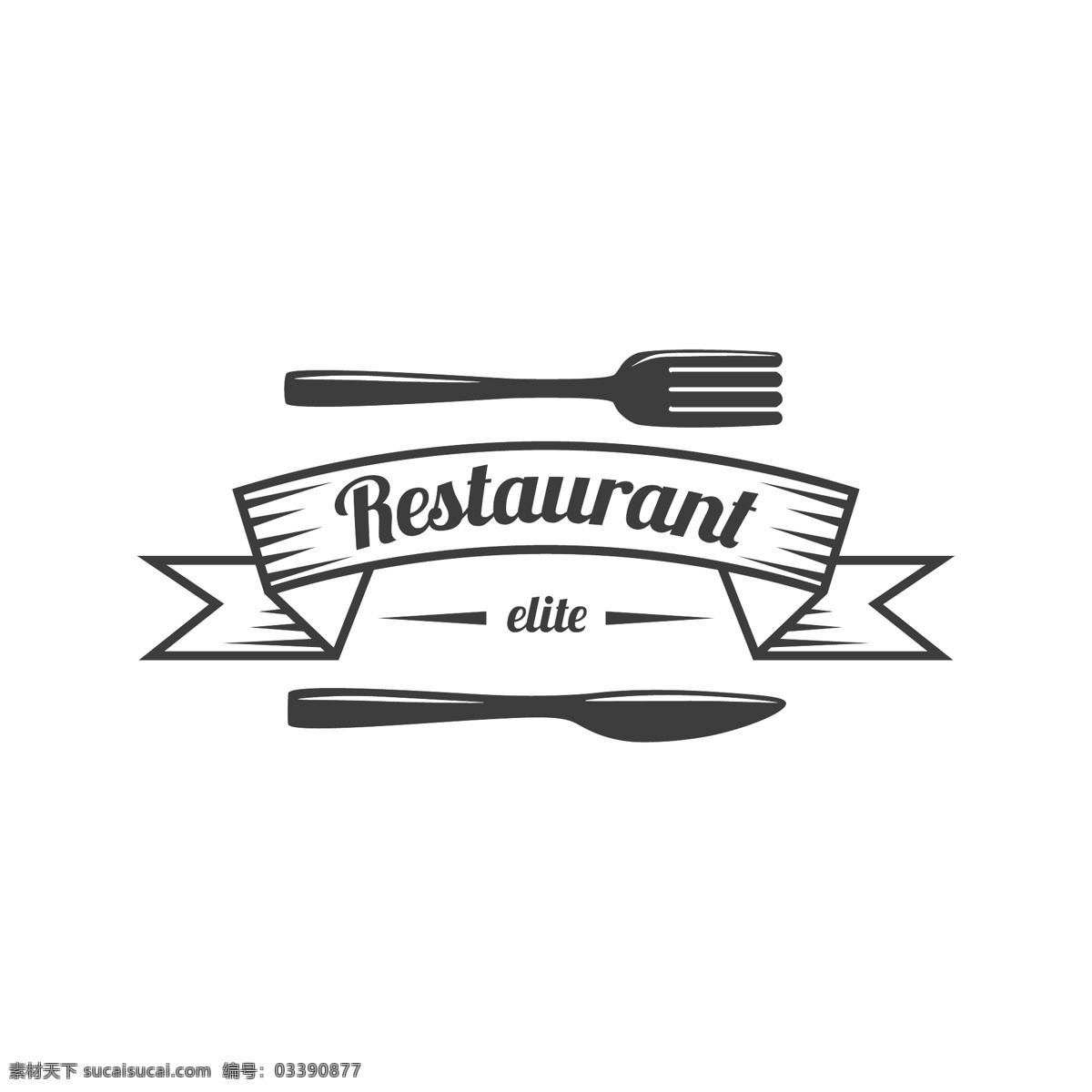 restaurant 叉子 刀子 logo 餐饮 餐厅 餐馆 logo模板