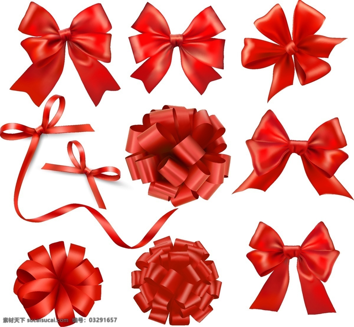 蝴蝶结 红色丝带 礼物 礼品包装 矢量 包装设计 标志图标 其他图标 白色