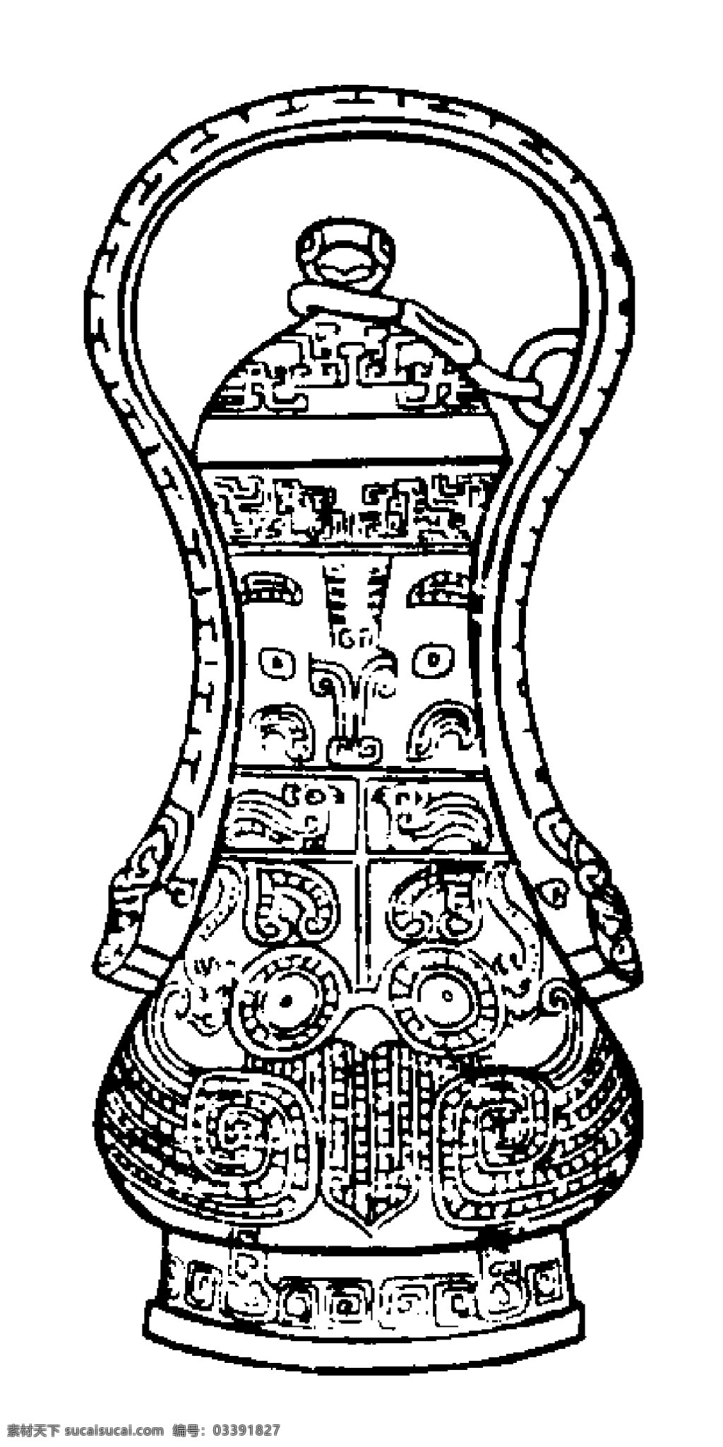 商周 时代 器物 图案 中国传统图案 图案33 设计素材 器物图案 装饰图案 书画美术 白色