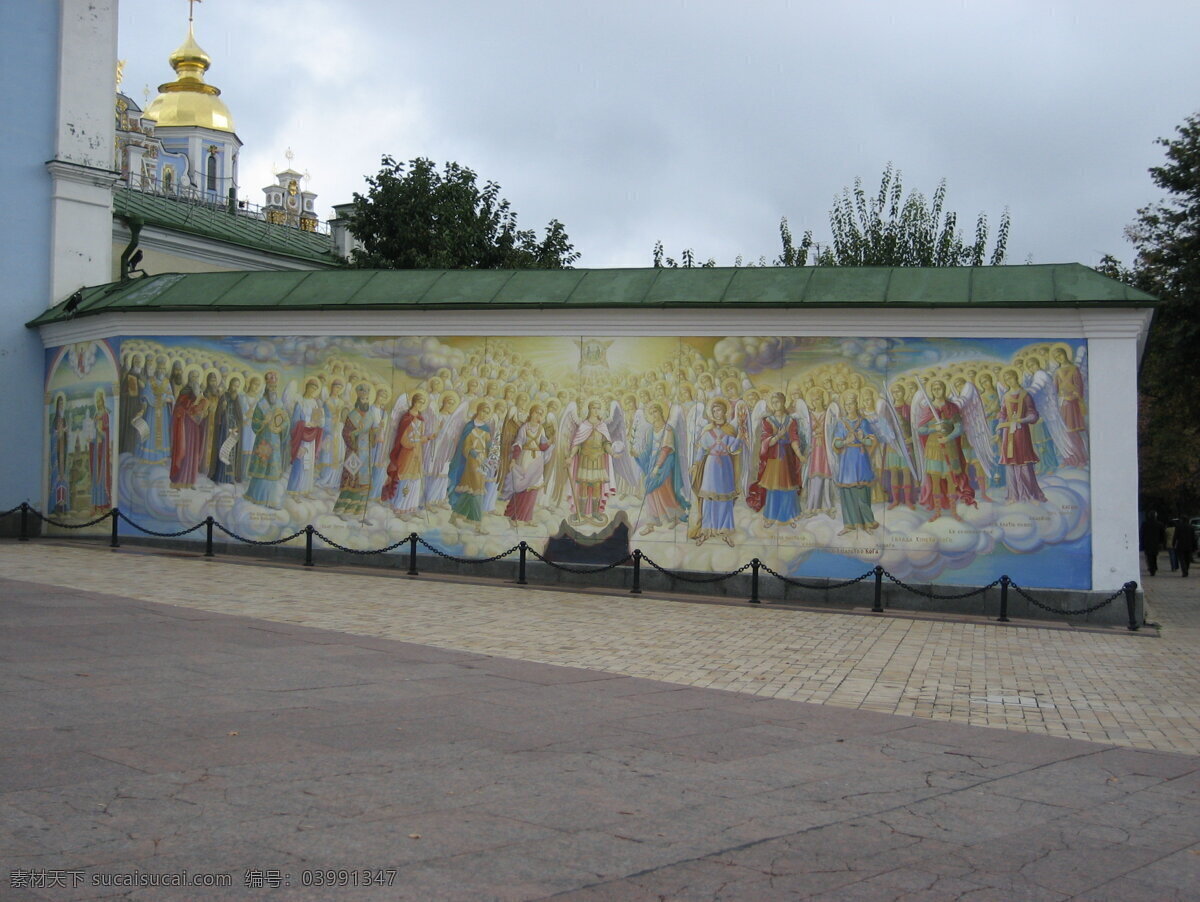 壁画 建筑 欧洲 文化艺术 油画 宗教信仰 乌克兰 基辅 索菲亚大教堂