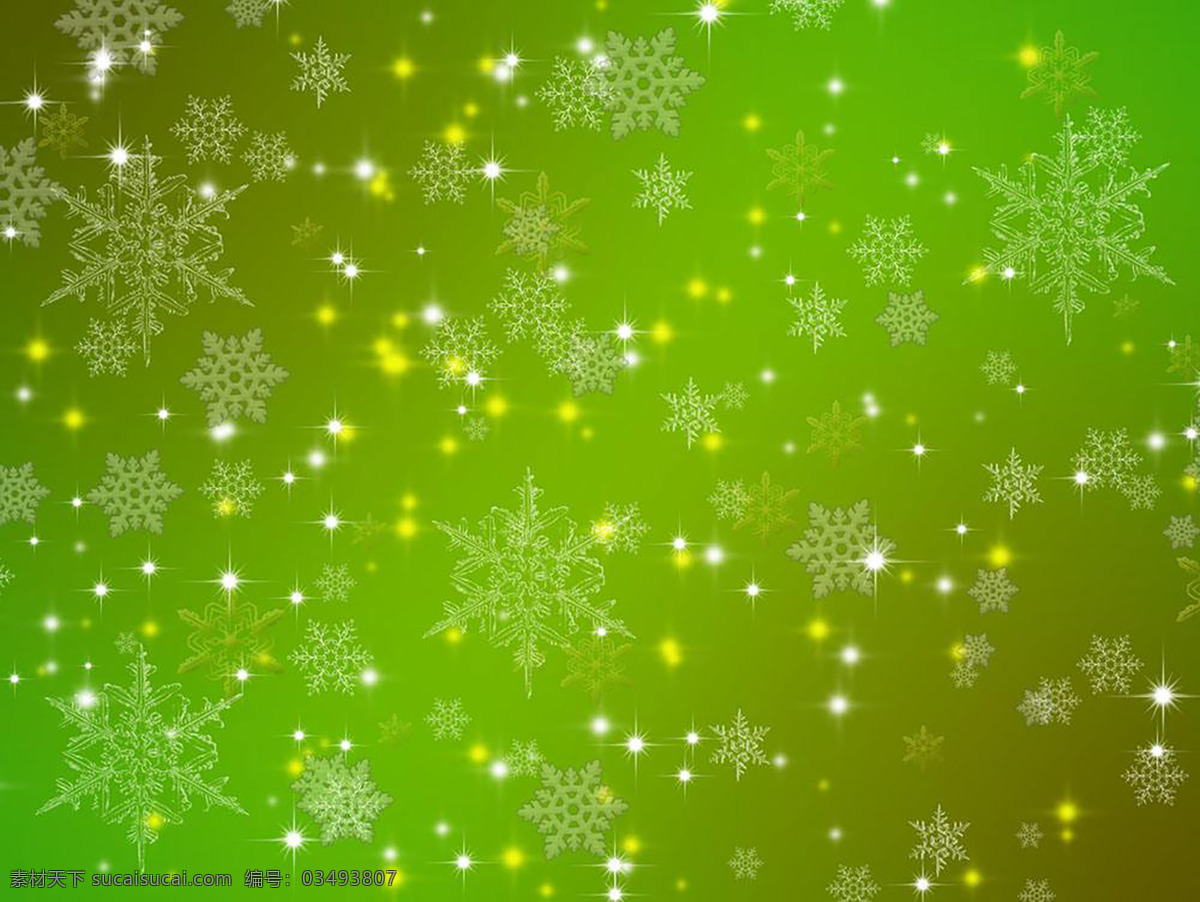 冬季 绿色 雪花 背景 图 白色 草木绿 浅白色 浅绿色 深绿色