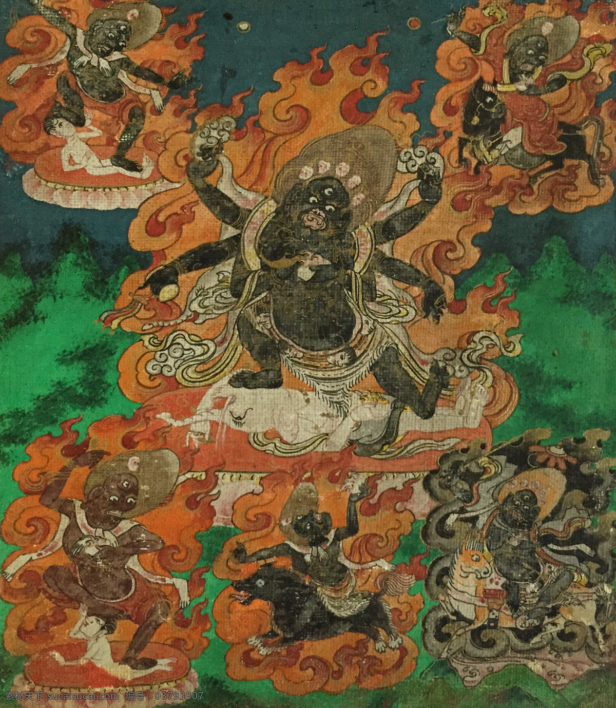 唐卡 藏文化 佛教 绘画 宗教绘画 文化艺术 绘画书法 棕色