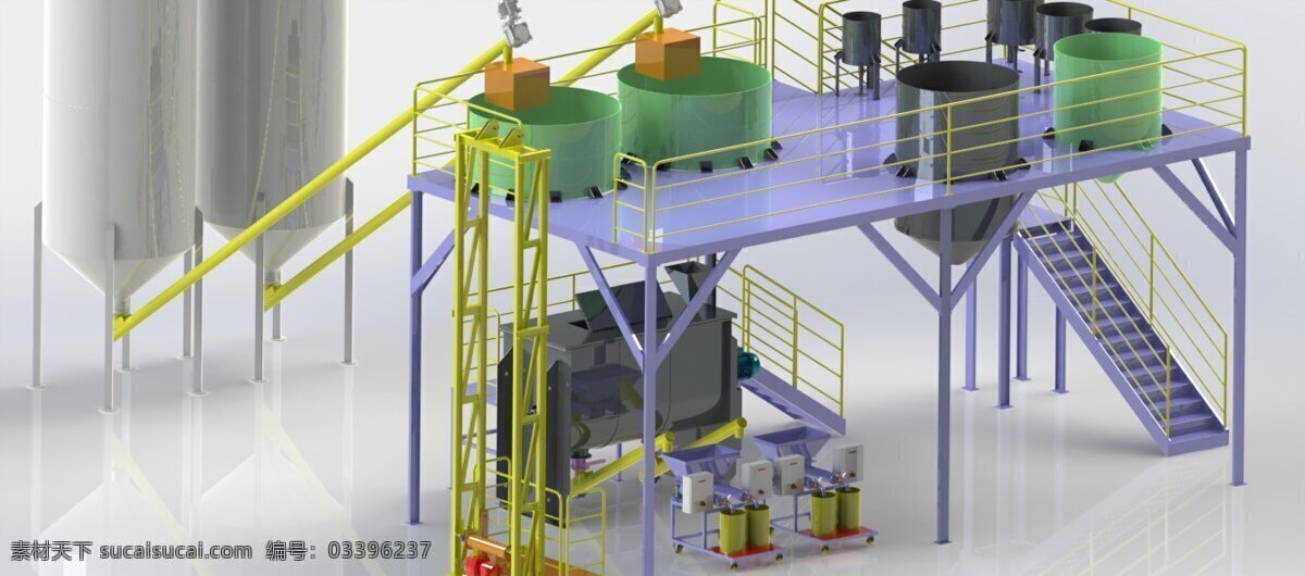 工业厂房 厂 工业 3d模型素材 建筑模型