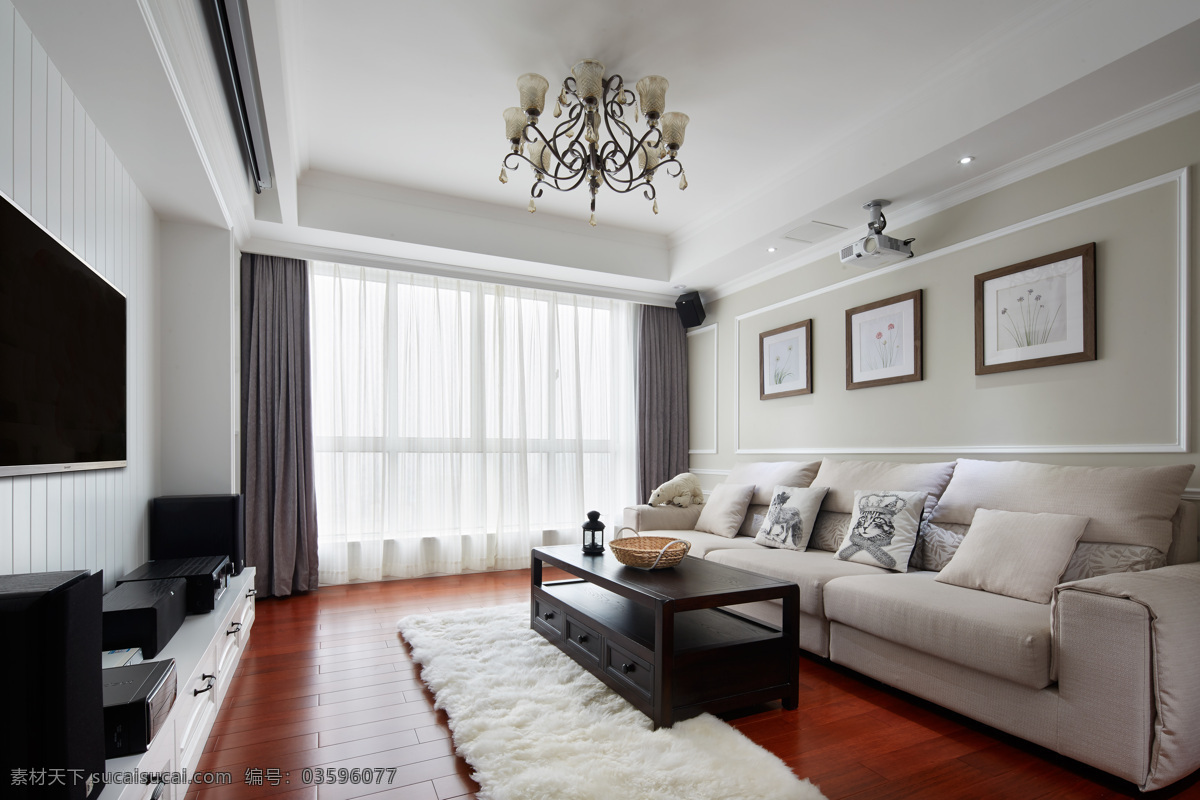 现代 时尚 清 透 客厅 白色 地毯 室内装修 效果图 木地板 客厅装修 白色地毯 白色沙发