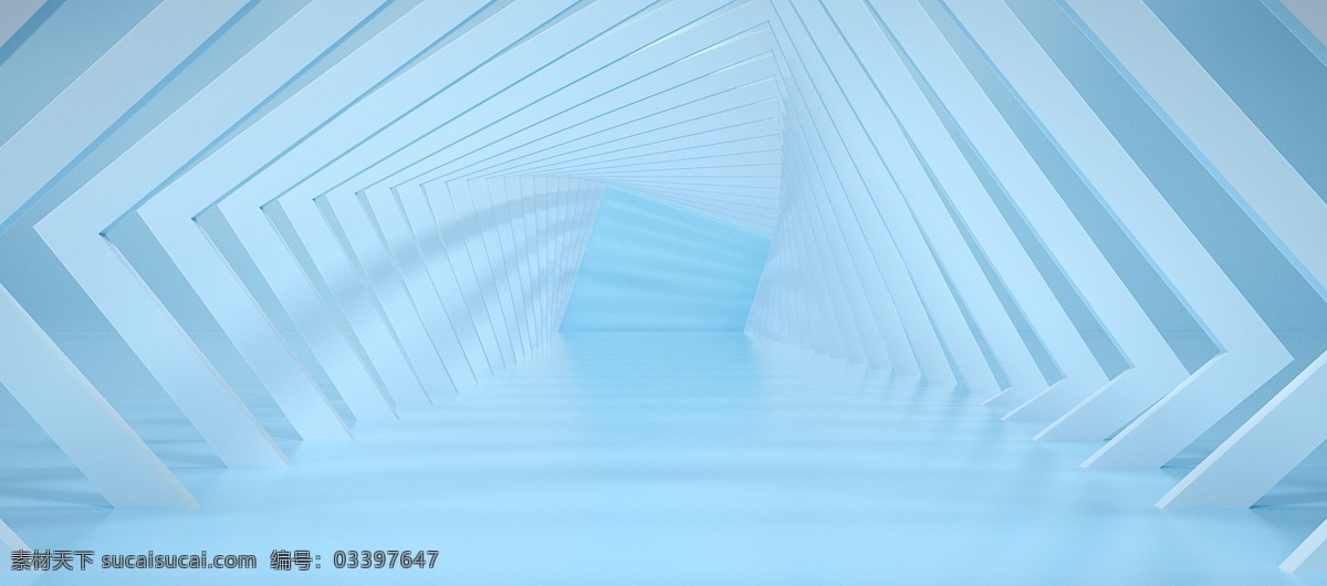 c4d 商务 简约 天蓝色 几何 艺术 背景 三维空间 科技 空间 浅蓝色