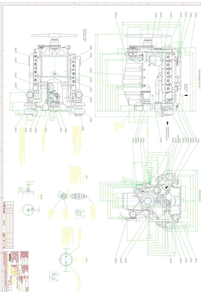 柴油 发动机 图纸 柴油发动机 tb32 cad 机械设计 机械制图 cad设计图 源文件 dxf