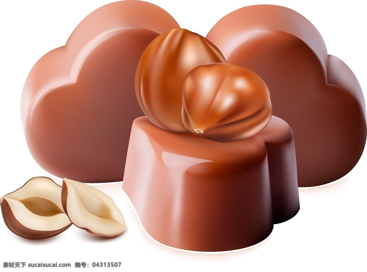 矢量 浪漫 心形 巧克力 爱情 ai元素 透明元素 免抠元素
