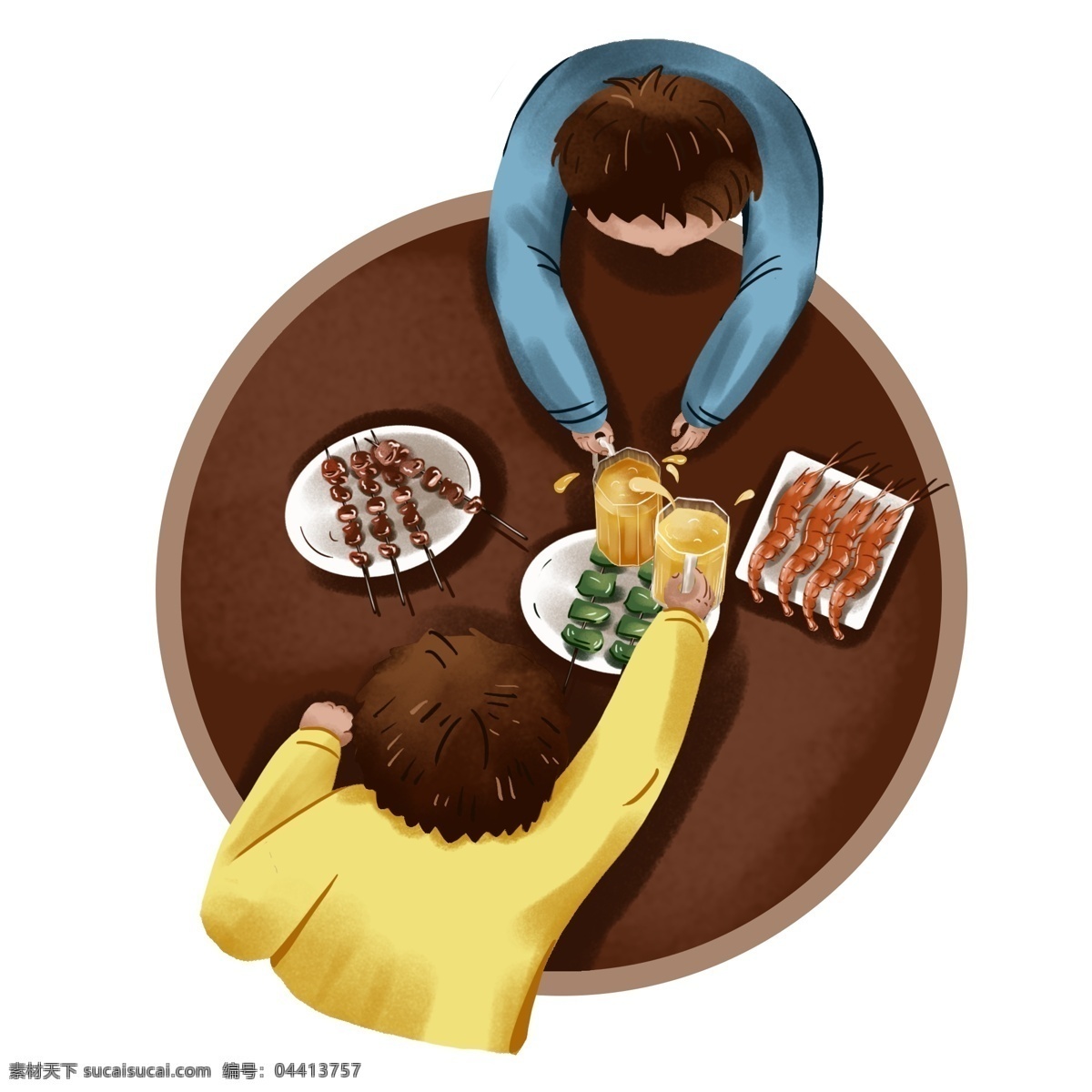 吃货 节 吃 烧烤 男孩 手绘 元素 吃货节 吃烧烤 bbq 喝酒 啤酒 干杯 虾 羊肉串 肉 美食 享受 宵夜