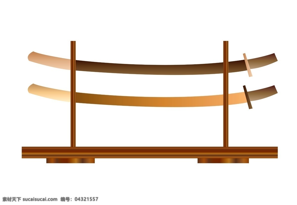 日本 木质 刀 架 插画 木质刀架 刀架 架子 木架子 刀架插图 日本文化 日本插图