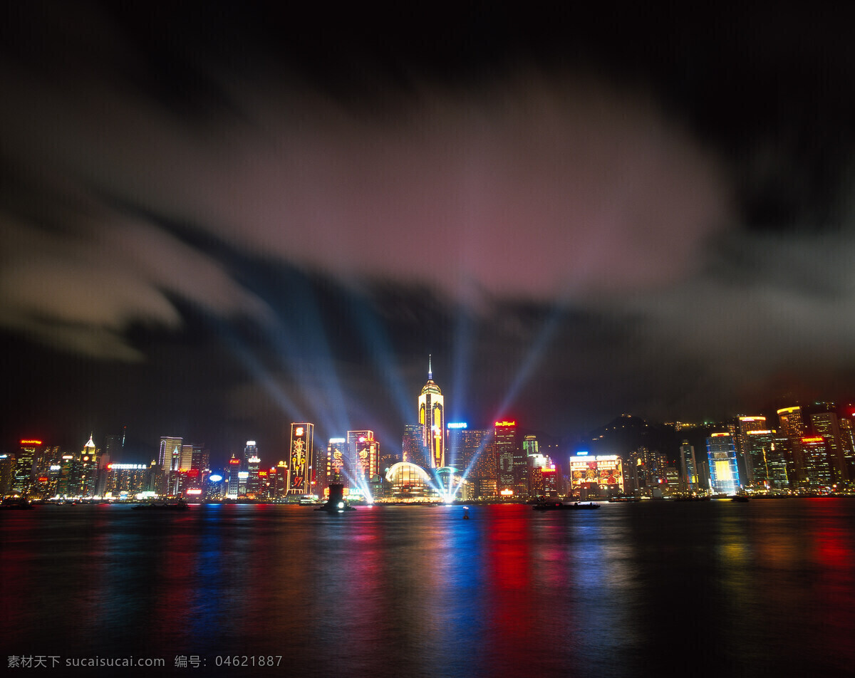 城市 城市夜景 大厦 倒影 都市 都市夜景 高楼 建筑 香港 夜景 霓虹灯 建筑景观 自然景观 装饰素材 灯饰素材