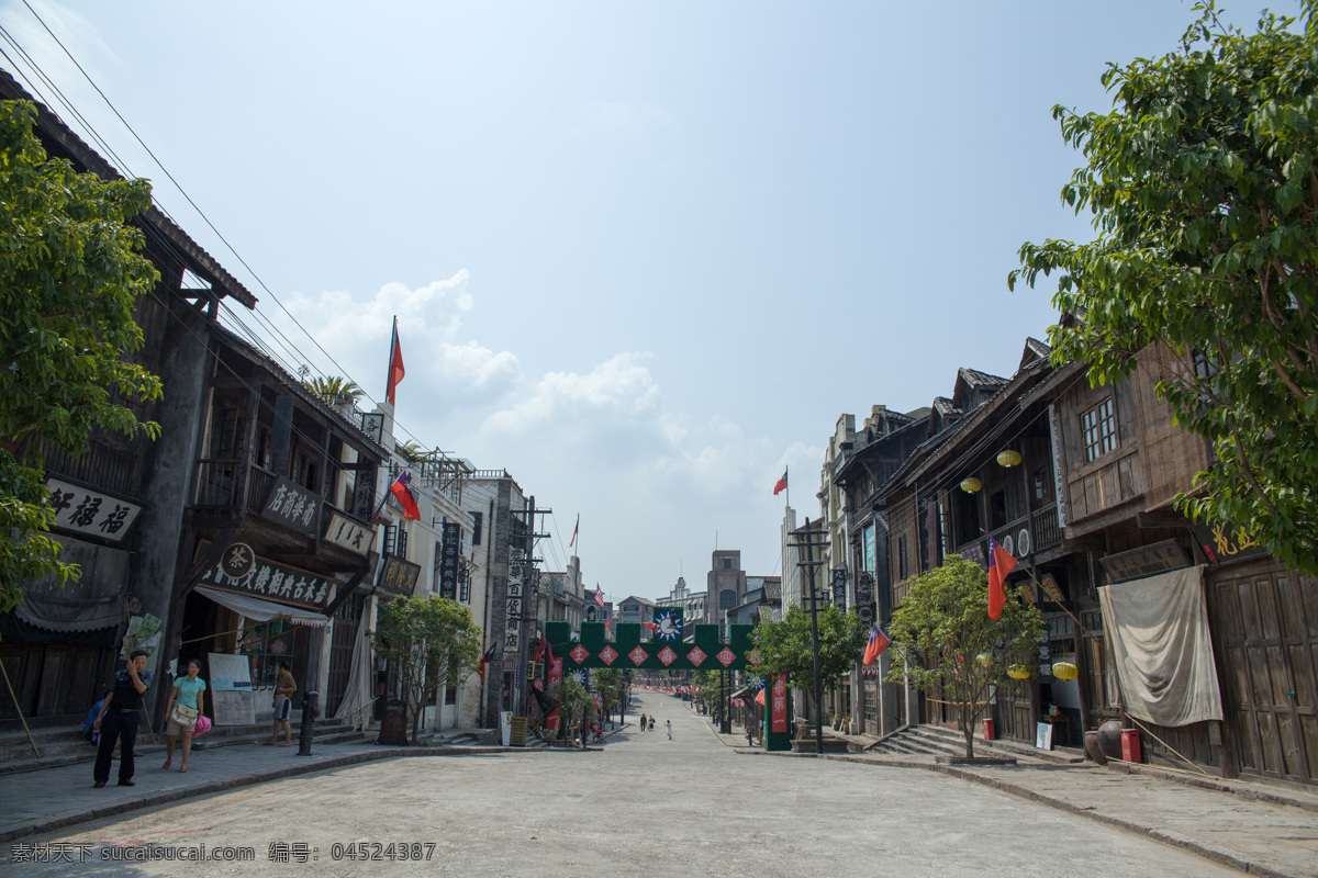 民国街 民国 旧社会 客栈 街道 穿越 自然风景 自然景观