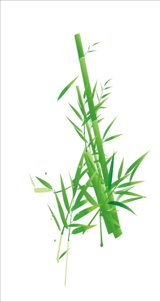 矢量图 卡通 竹子 卡通竹子 植物 竹叶 底纹边框 背景底纹