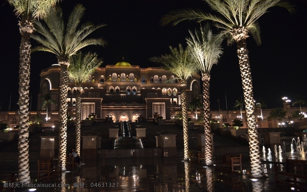 迪拜建筑 夜景 迪拜 建筑设计 灯光 棕榈树 宫殿 国外 国外旅游 旅游摄影