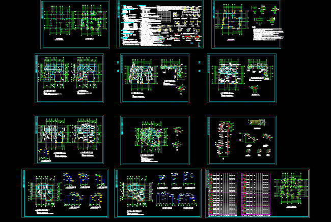 结构图 cad 图纸 cad图纸 别墅 工程图 建筑环境设计 建筑施工图 建筑设计 建筑图纸 源文件 dwg 黑色