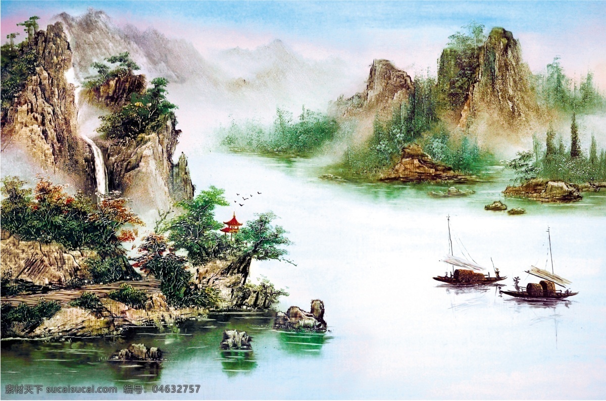 风景油画合层 风景油画 山水画 山水油画 油画风景 油画山水 风景画 流水 河流 湖泊 碧水 树 树林 绿草 远山 石头 房子 茅屋 划船 蓝天白云 辉煌 山村油画 山村水乡 世外桃园 人间仙境 风景 分层 源文件