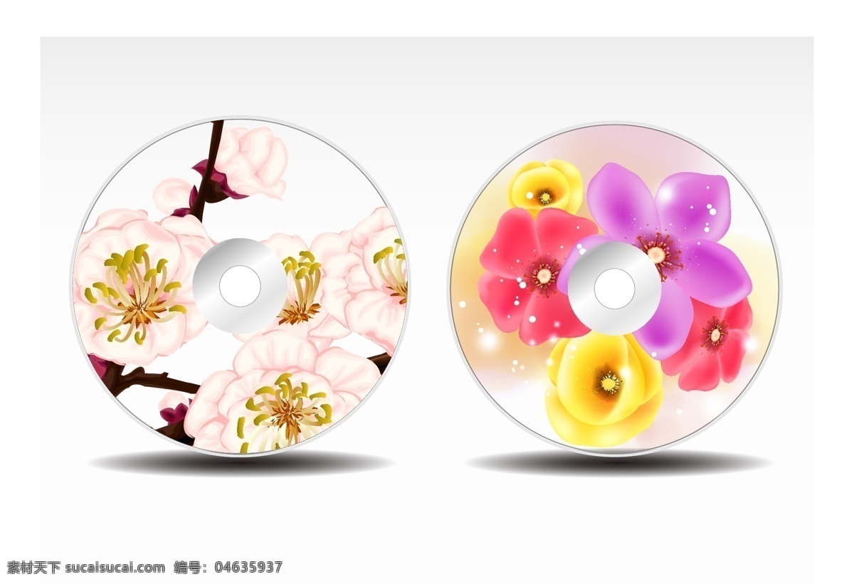 cd cd包装 cd封面设计 cd封套 光盘 封面设计 矢量 包装设计 潮流 封面 模板下载 光盘封面 花朵 花卉 时尚 梦幻 矢量素材 psd源文件