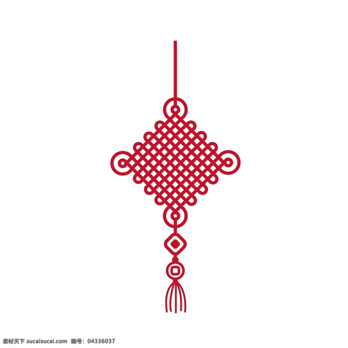 中国结 节日 装饰 矢量 元素 商用 红色饰品 新年图案