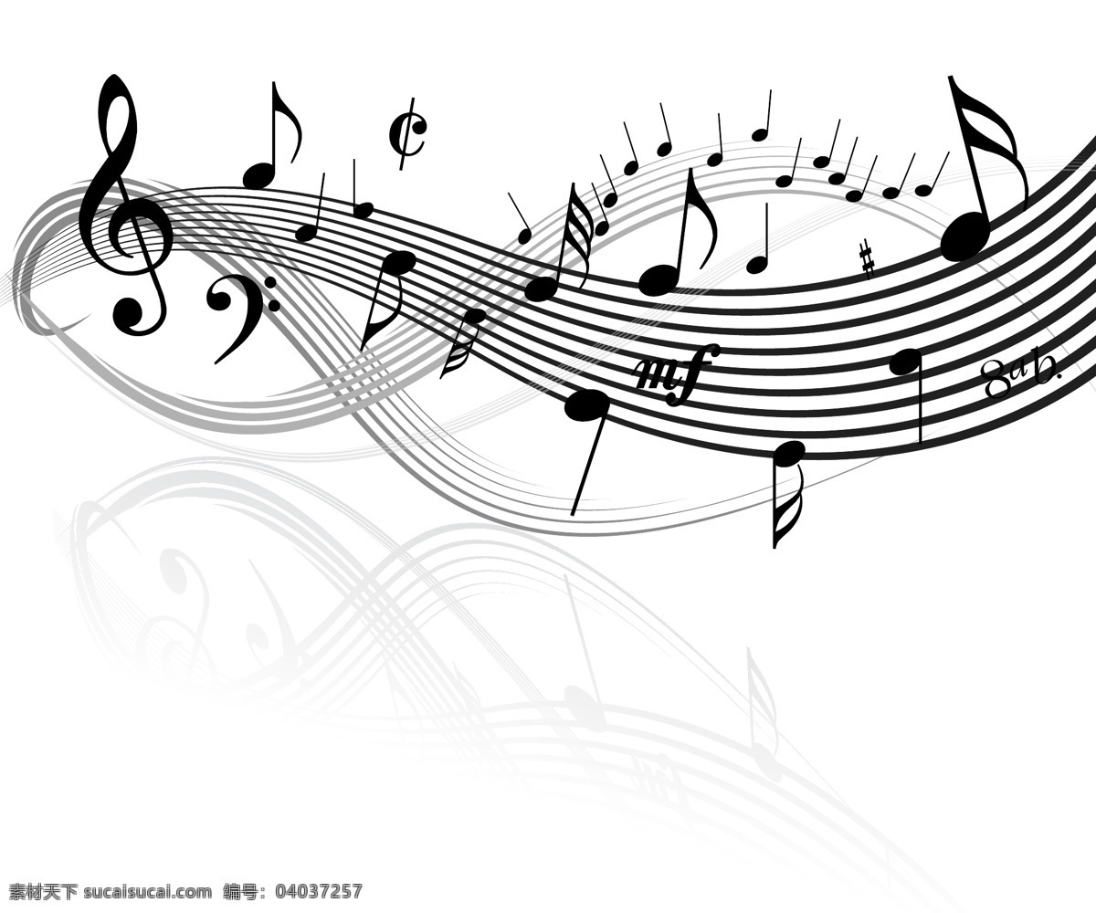 音乐 矢量图 五线谱 音符 音乐素材 其他矢量图