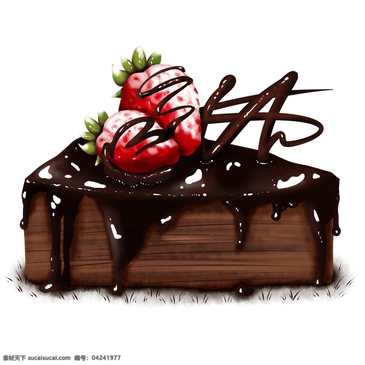 原创 手绘 食物 巧克力 草莓 酱 杯子 蛋糕 海报素材 商用 巧克力酱 杯子蛋糕 元素