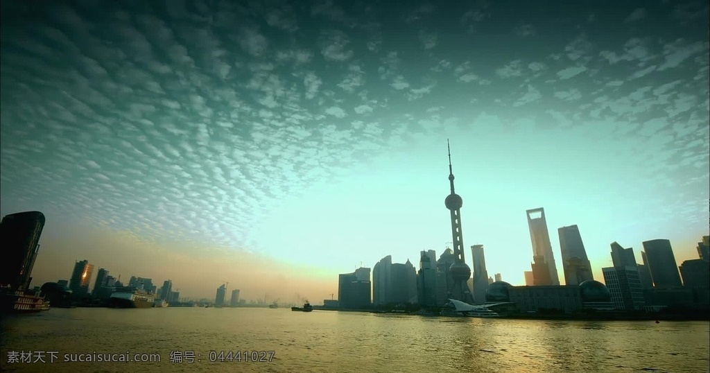 上海东方明珠 上海 东方明珠 江河 云 船舶 多媒体 实拍视频 自然风光 mp4