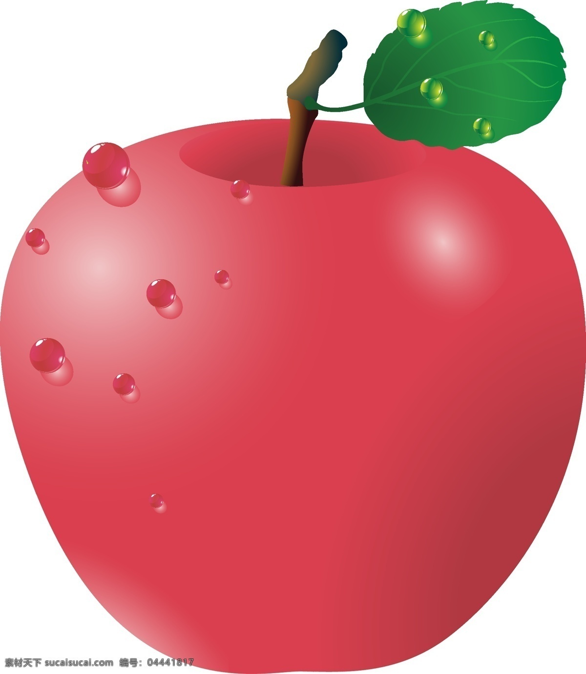 卡通 红色 苹果 矢量 元素 水果 新鲜 透明元素 ai元素 免抠元素