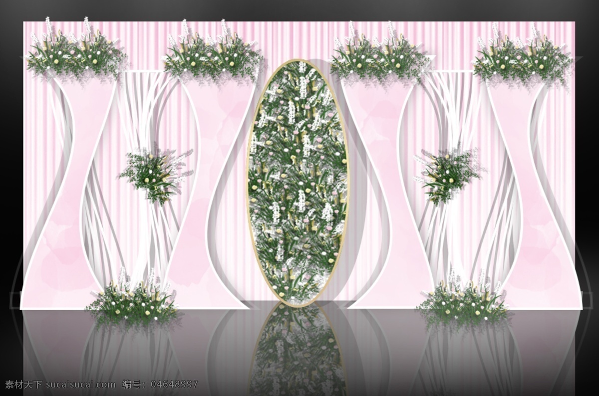 粉色 几何 个性 婚礼 迎宾 区 效果图 花艺素材 粉色背景 几何铁艺 粉色布幔 迎宾区