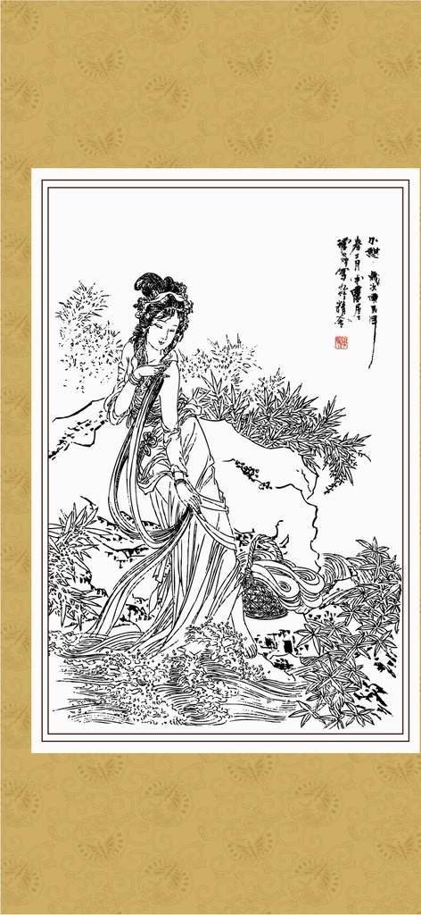 精美 古代 仕女 挂画 矢量 精美古代 仕女挂画 矢量素材 画框矢量 中国古代美女 花边花纹 古典花纹 欧式底纹 中国风底纹 矢量底纹 cdr底纹 广告制作 画册 单张 封面 复古边框 拼花 矢量底纹扣板 复古花纹 传统花纹 装饰花纹 集成吊顶花纹 扣板花纹 线框 装饰图案 天花板花纹 厨卫装饰 底纹边框 背景底纹