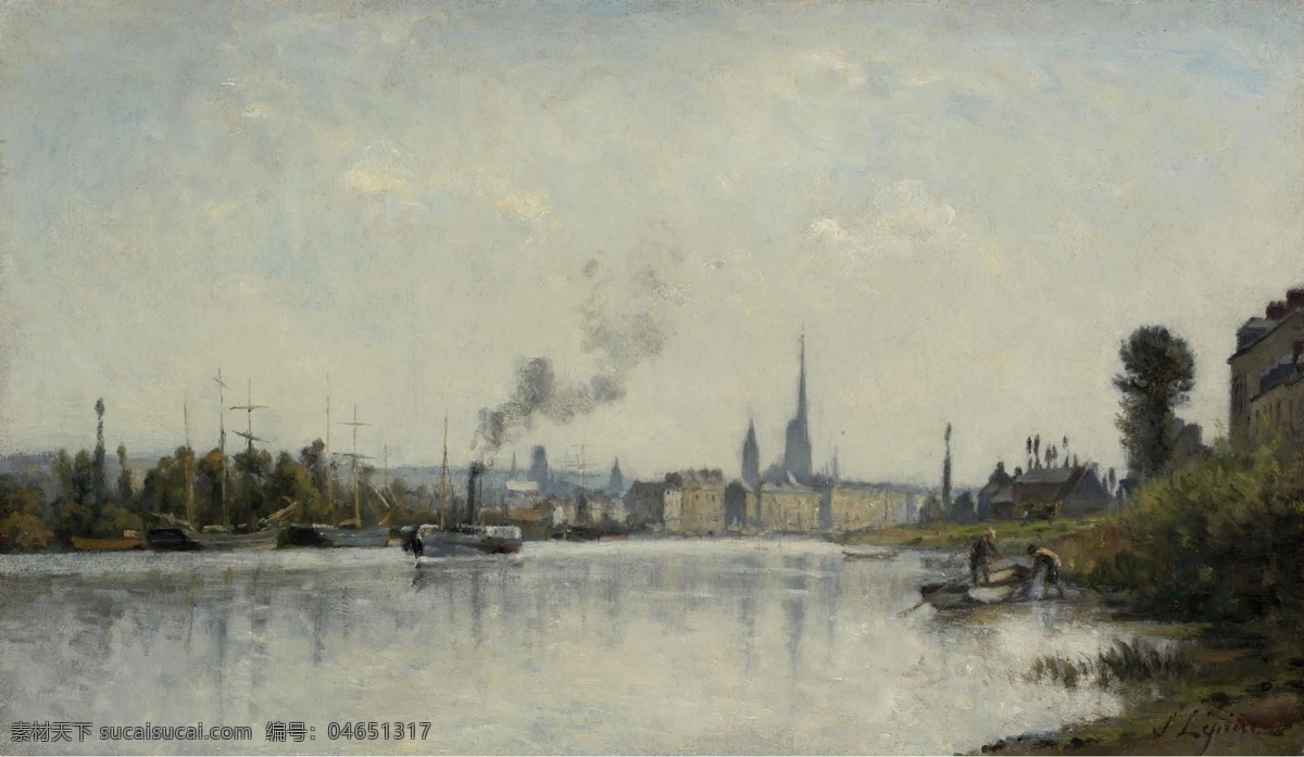 rouen 大师 画家 风景画 静物 油画 建筑 装饰画 at seine the lepine stanislas 人物 高清 西方 国外 现代 家居装饰素材