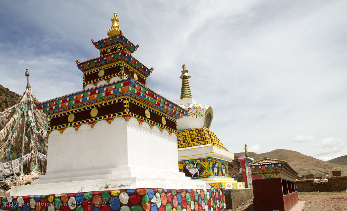 佛塔 藏传佛教 风景名胜 自然景观 藏族佛塔 藏族文化 名族文化 文化艺术
