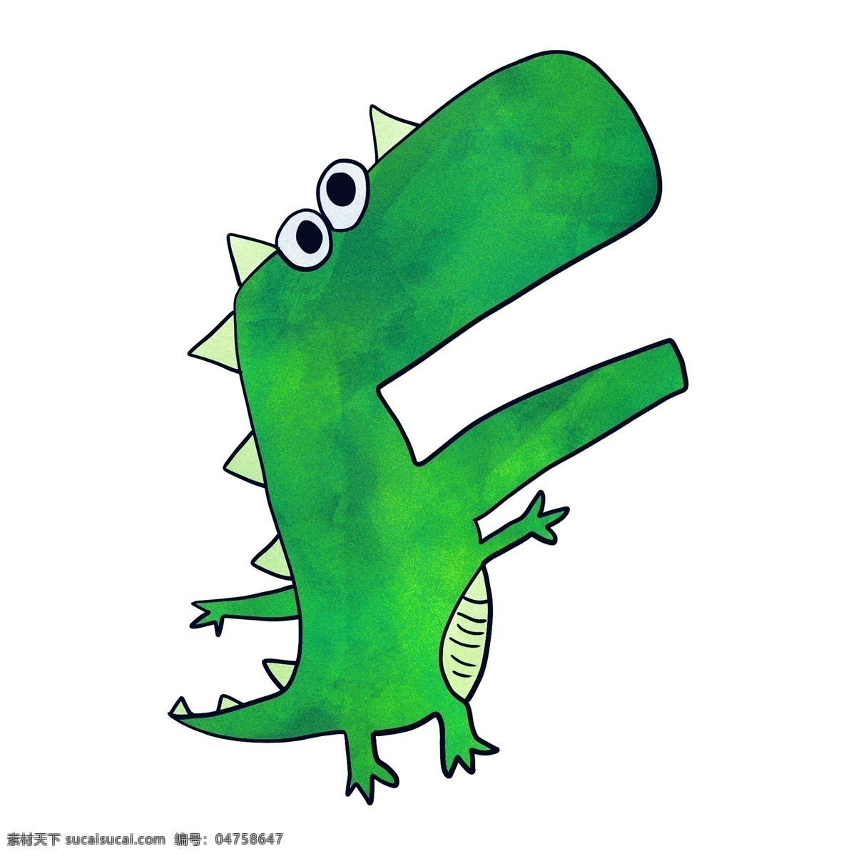 张大 嘴 绿色 小 恐龙 张嘴巴的恐龙 绿色的小恐龙 站立 卡通 动物 小动物 可爱恐龙 动物插画