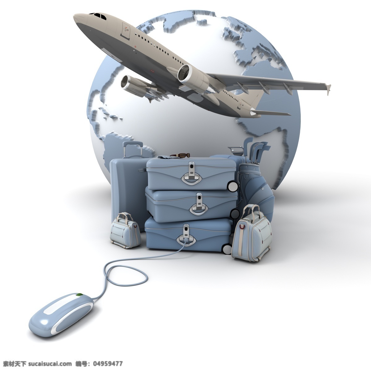 飞机 地球 地球模型 客机 皮箱 箱子 鼠标 交通工具 地球图片 环境家居
