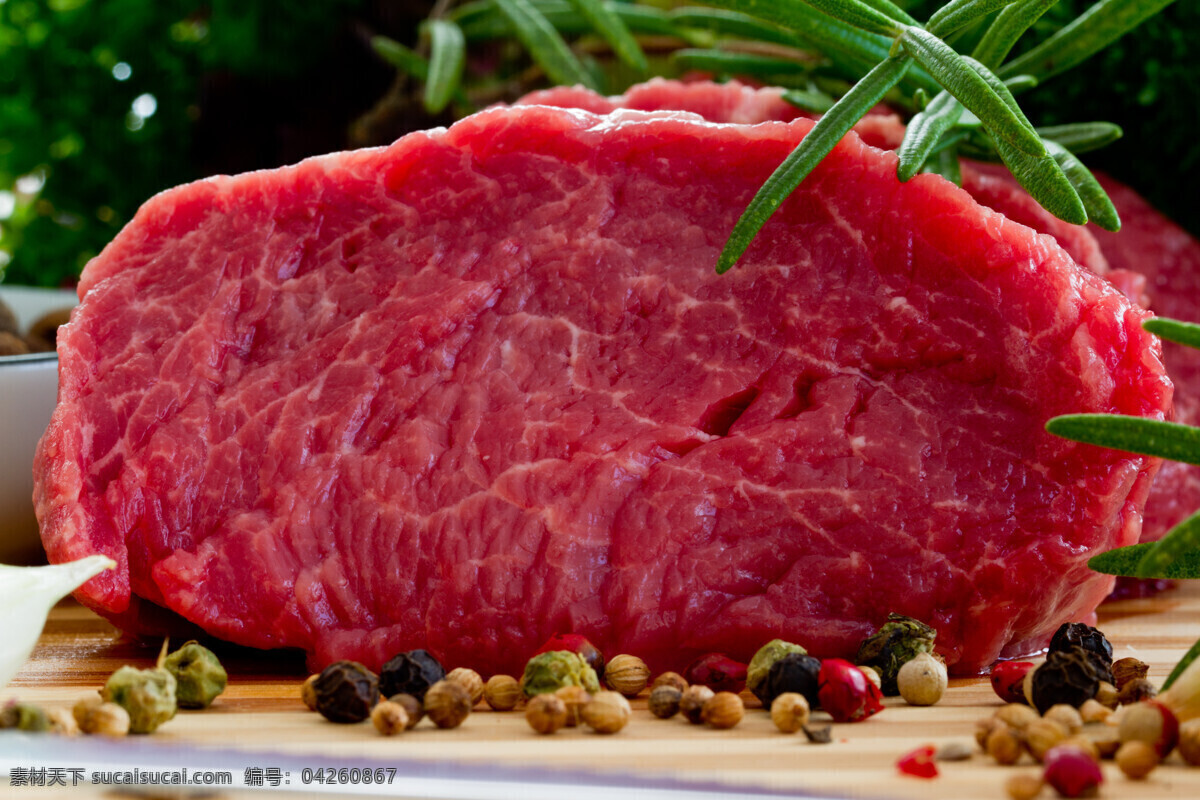 肉 横切面 肉块 肉食 调料 食物 食材原料 餐饮美食