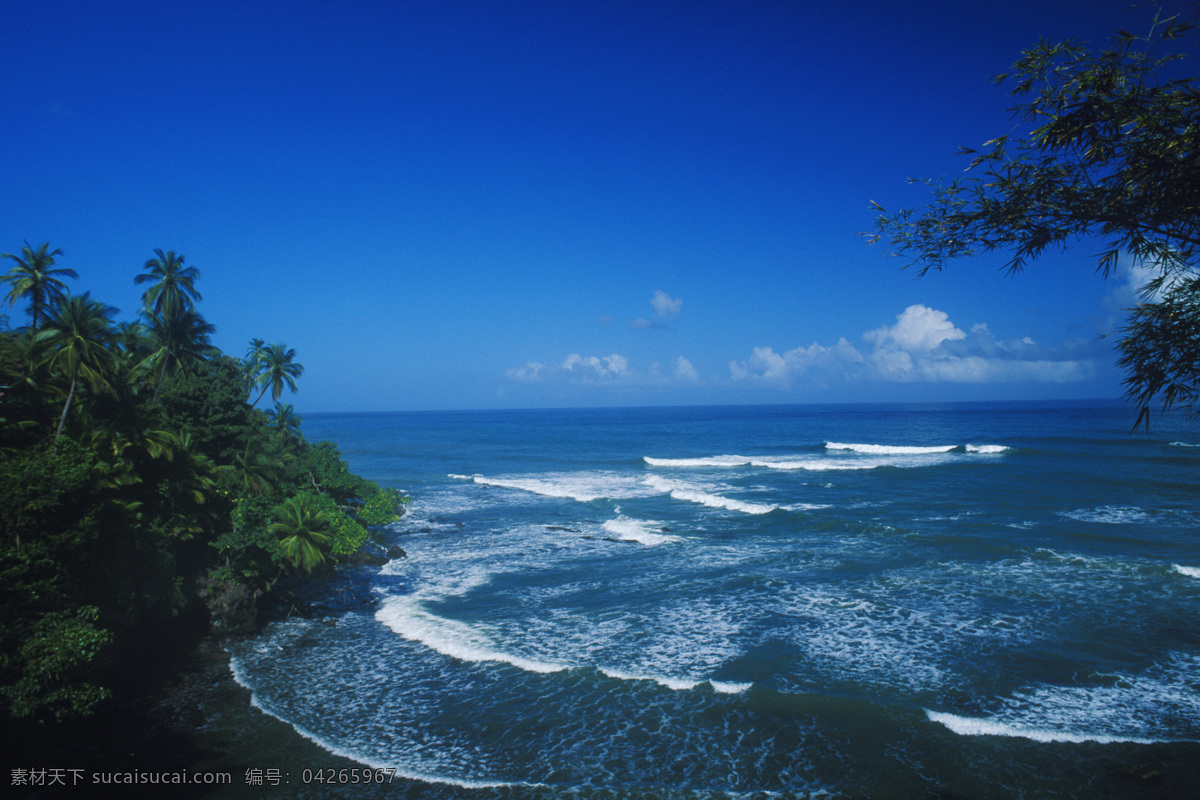 海边 卷起 海浪 海滨 大海 漂亮 美景 风景 海岸 岸边 加勒比海岸 高清图片 大海图片 风景图片