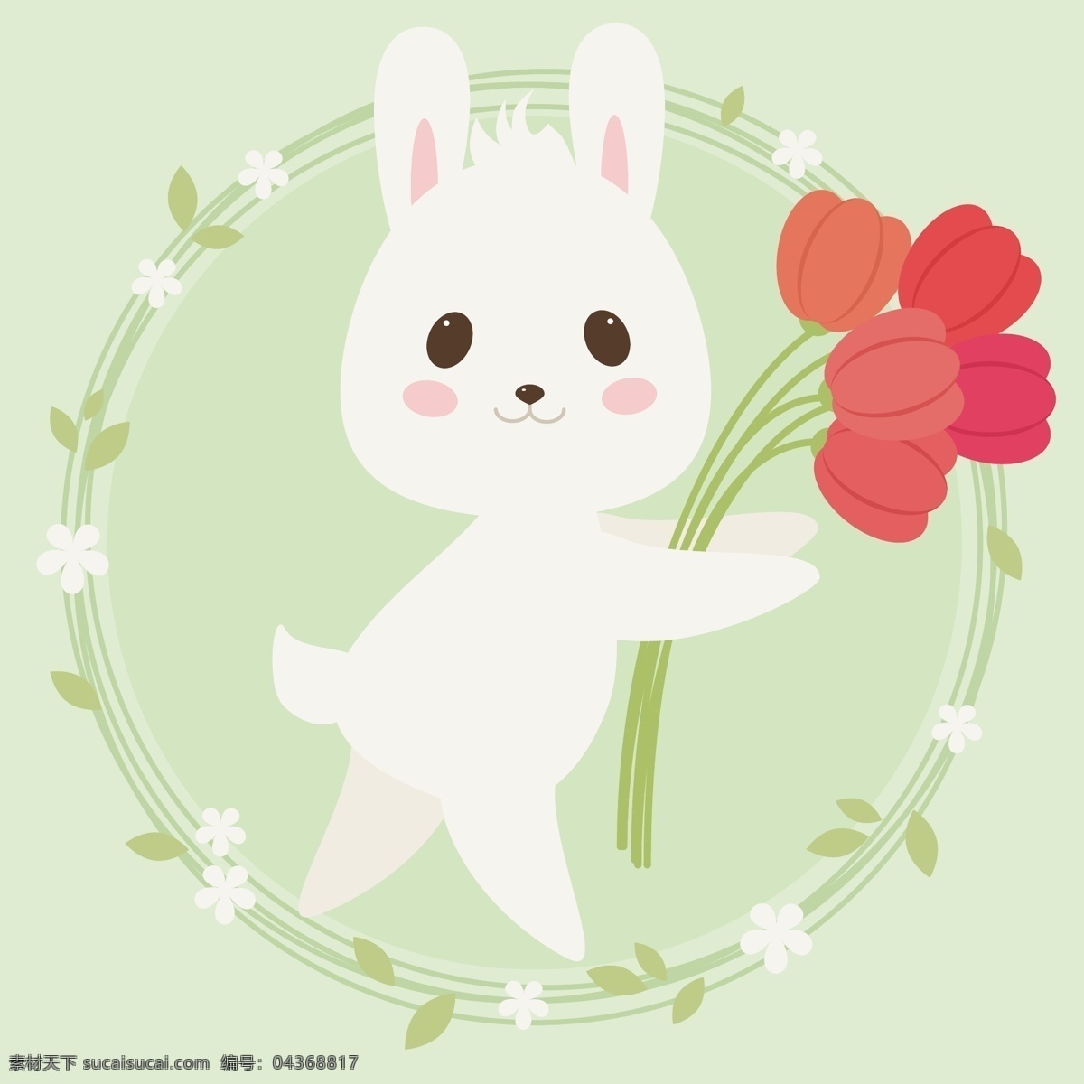 可爱的兔子 一个 春天 萌 哒 兔子 矢量 文件 绝对 真实 白色