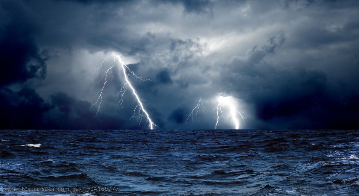 云 波浪 海 暴风雨 闪电 海洋 自然风光 自然景观 自然风景