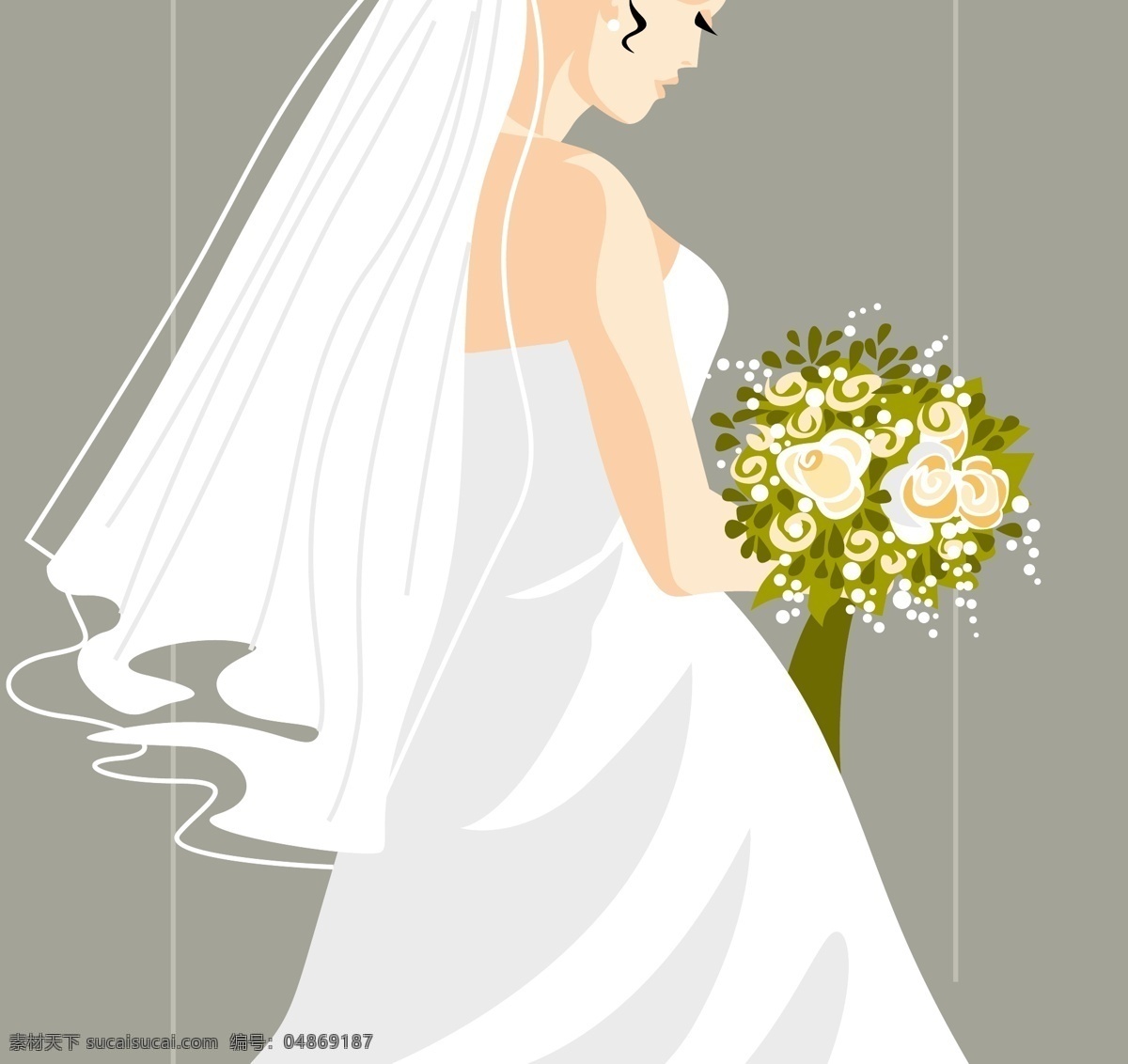 美丽的新娘 人物 美丽 新娘 婚纱 白色