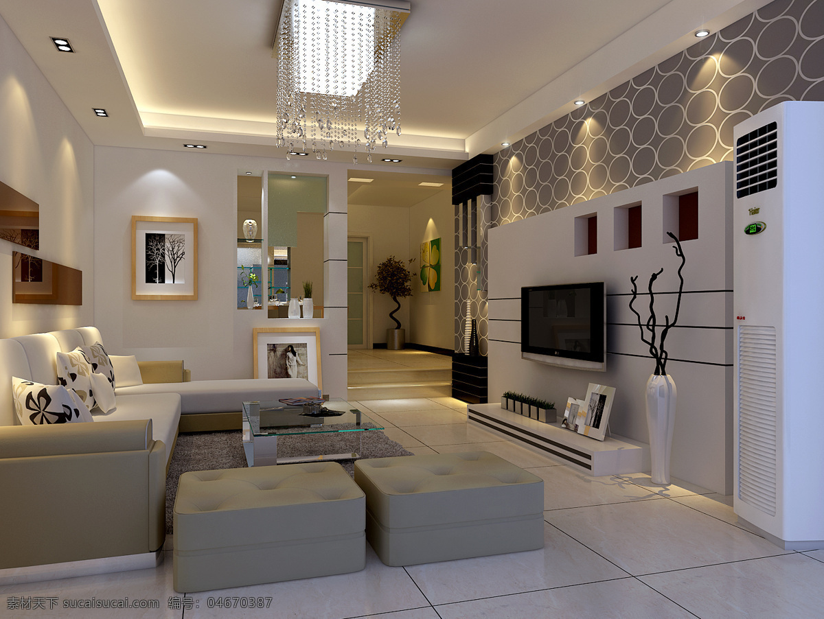客厅 现代 装修 风格 简约 黑白灰 沙发 墙纸 精致 精品生活 室内设计 环境设计