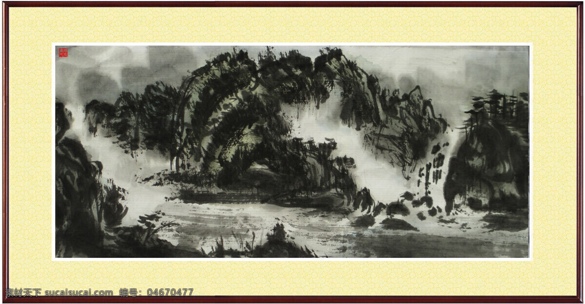 山水 装饰画 国画 油画 插画 手绘 素描 无框画 中国风 油墨 古代 破旧 书画文字 文化艺术