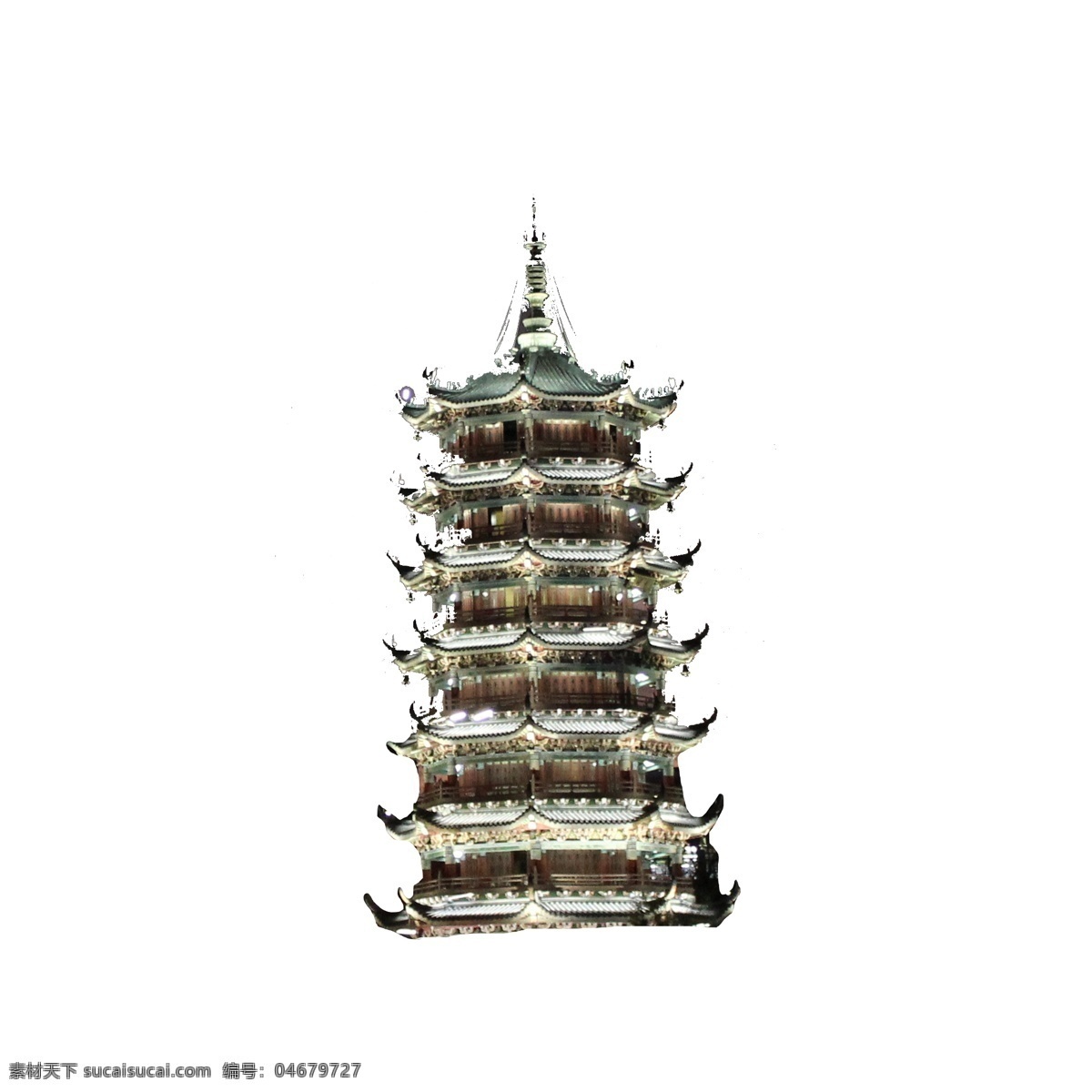 灰色 创意 建筑 塔 元素 纹理 层次 光泽 飞檐 古典 传统